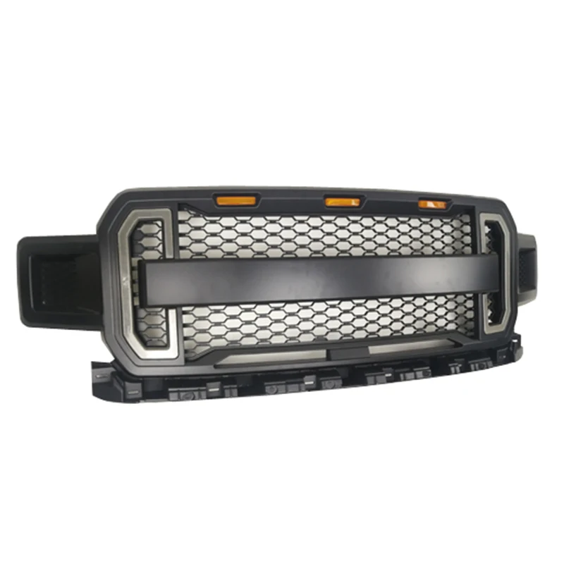 

Car Accessories Modified Mesh Grill For F150 2018 2019 2020 Raptor Style Grille With DRL Daytime Running Light