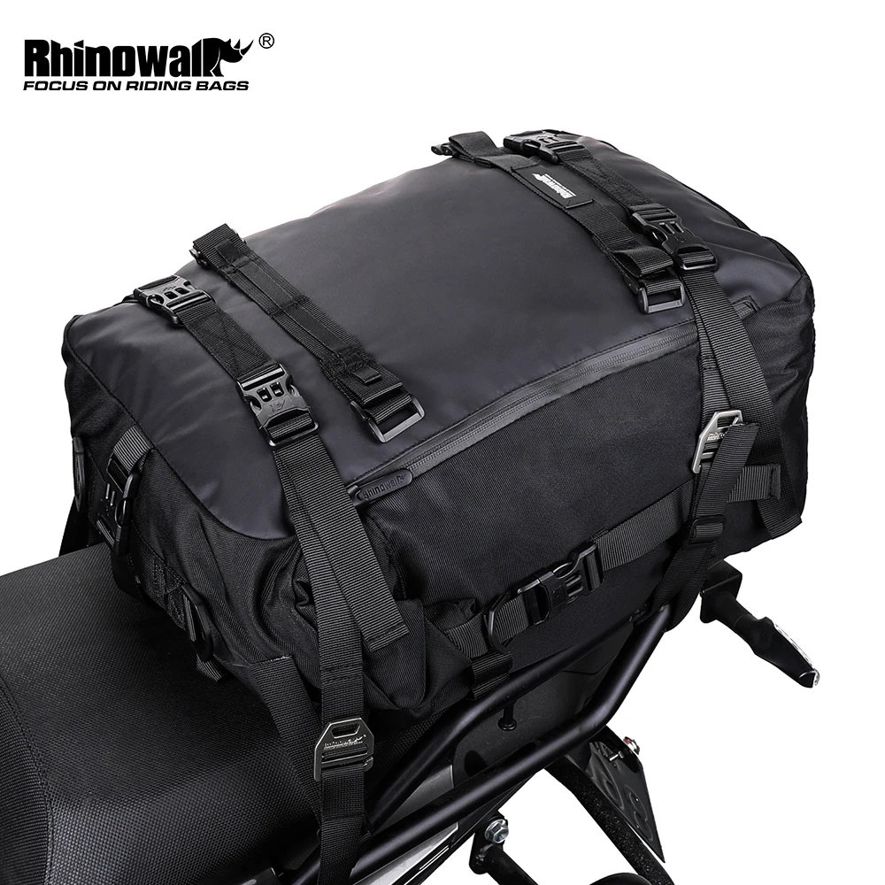 Rhinowalk Motorcycle Motocross Rear Seat Bag 10L/20L/30L Waterproof Tail Saddle Bag Luggage Storage Pack Modification Bale