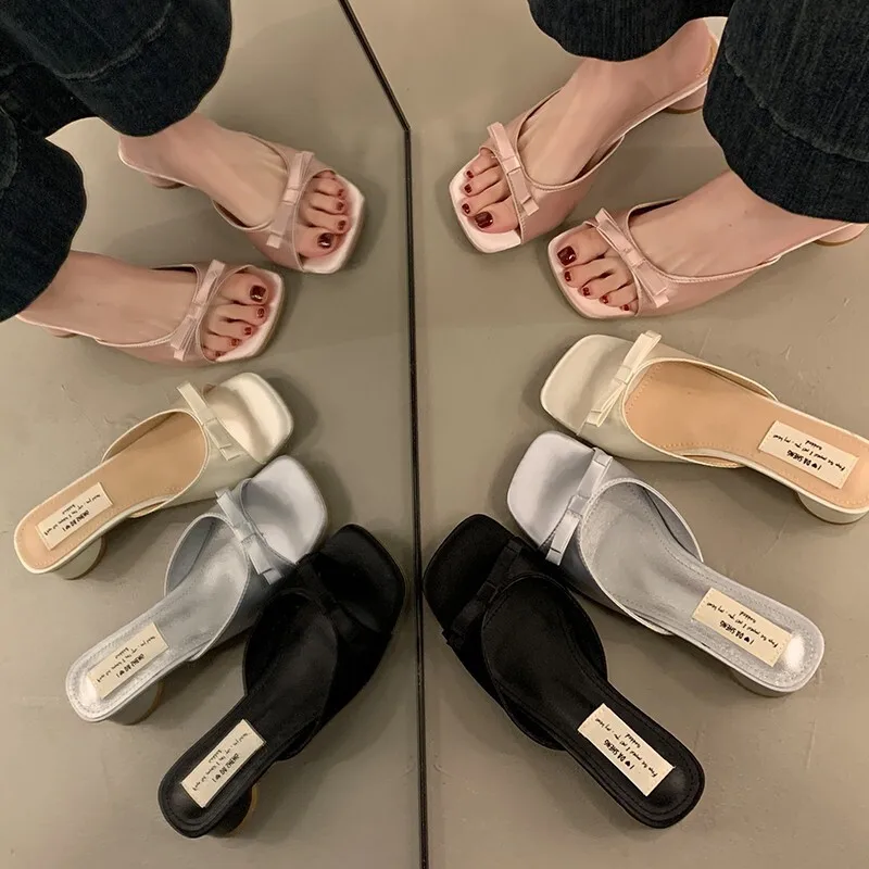 Picture 5: Women's Summer Outdoor One Strap Comfortable Sandals Bowknot High Heel Platform Wedges Pumps