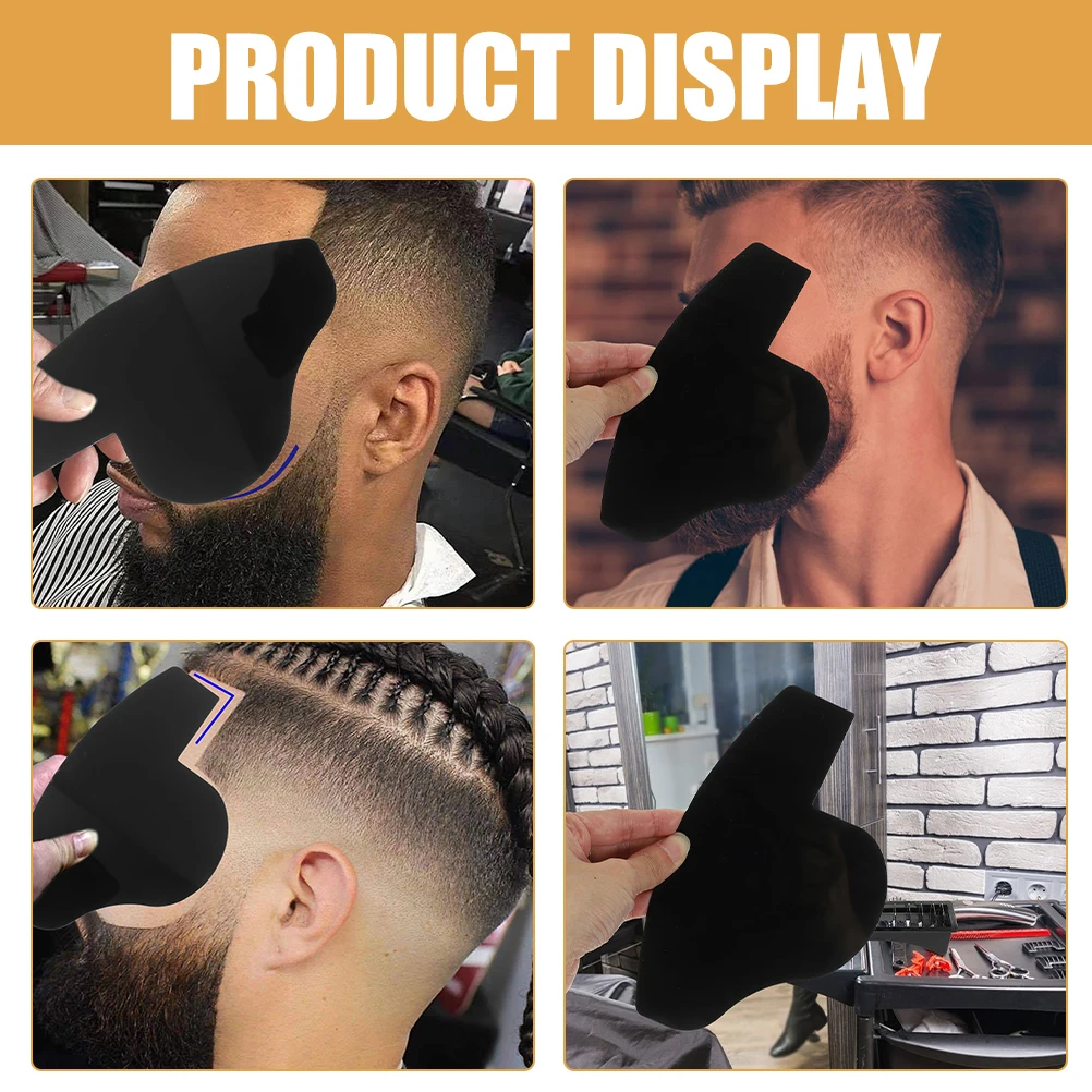 

3 Pcs Card Beard Shaping Template Tool for PVC Spray Design Hairline Enhancing Card Practical Non Deformable
