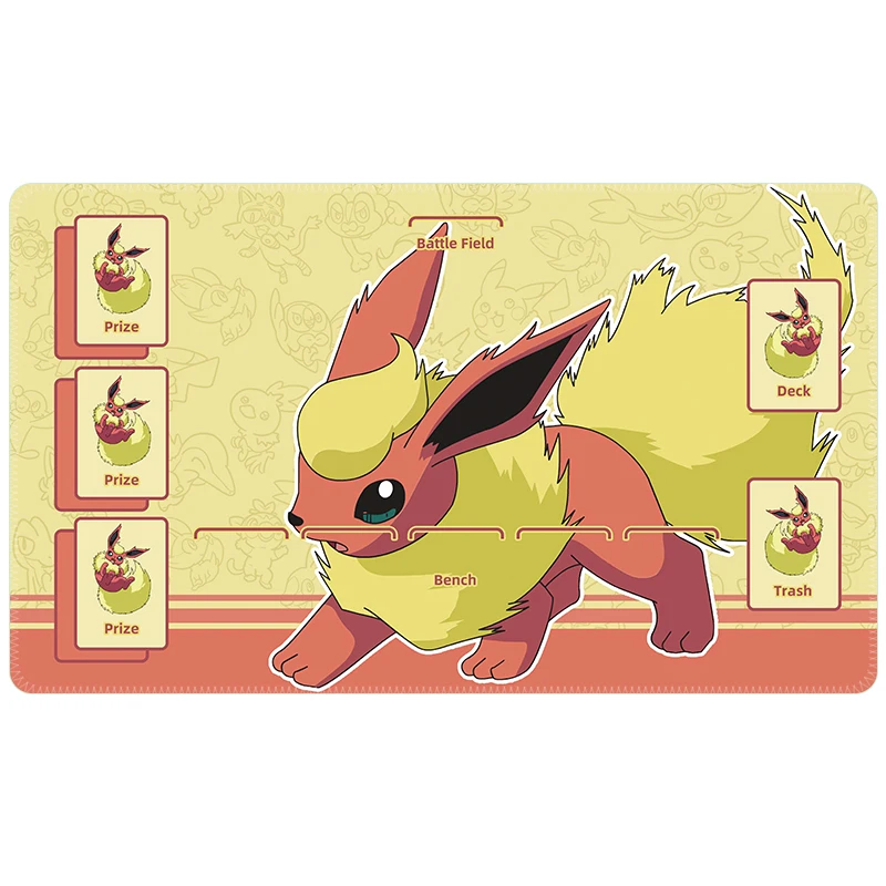 PTCG Flareon Deoxys Koraidon Miraidon Fuecoco أنيمي لعبة معركة بطاقة المطاط بطاقة الوسادة ماوس الوسادة لوحة المفاتيح 600*350*2 مللي متر #5