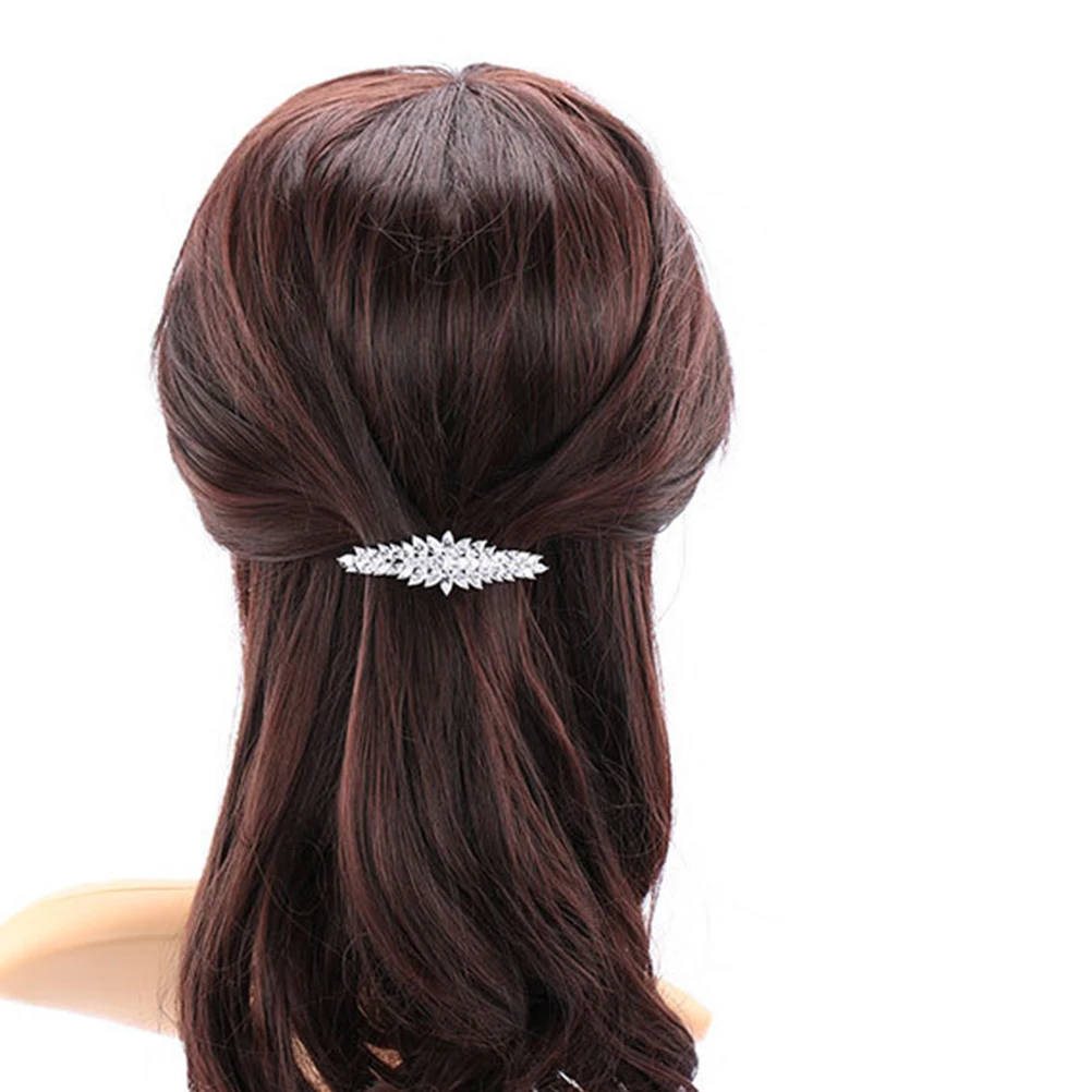 

Floral Hair Clips Shiny Rhinestone Zircon Pins Elegant Barrette Women Headdress Bride Headwear Accessories Beautiful Appearance