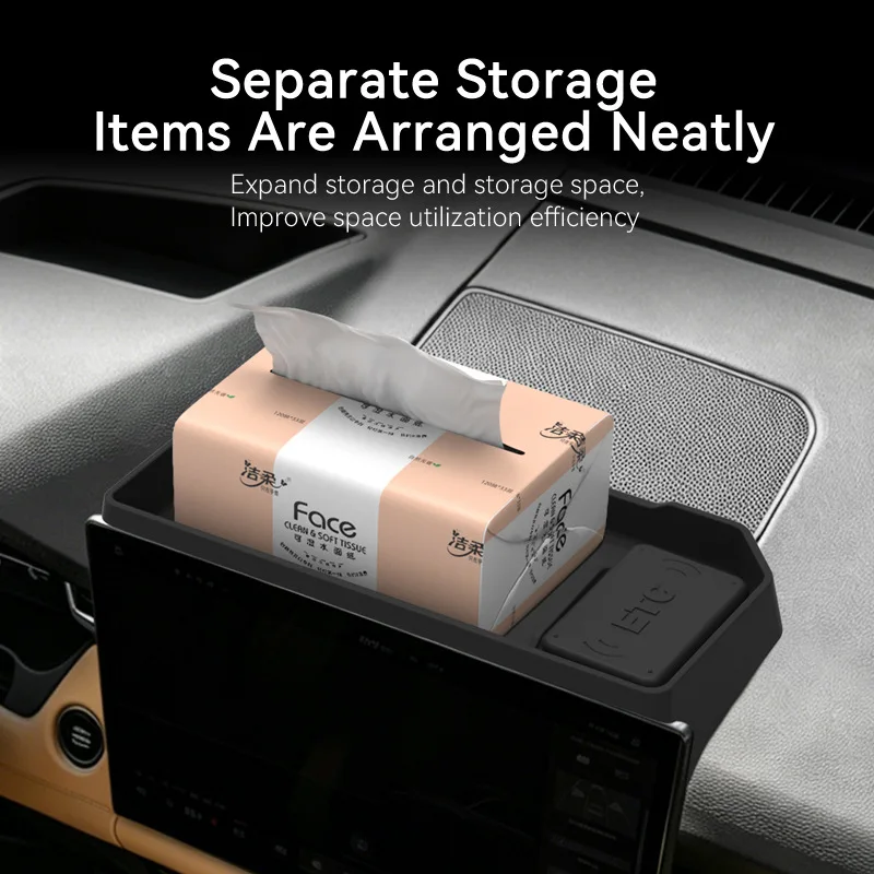 For 2026 Mazda CX-5 LHD Behind Navigation Screen Silicone Storage Box Dashboard Hidden Organizer Tray Car Interior Accessories
