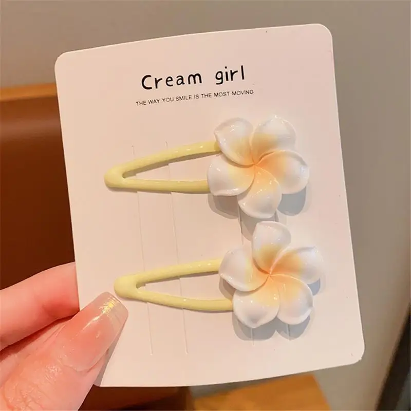 Egg Flower Hairpin New Style Sweet Flower Clip Cute Baby Side Clip Bangs Hairpin Hair Accessories Temperament Hairpin Hair Clips