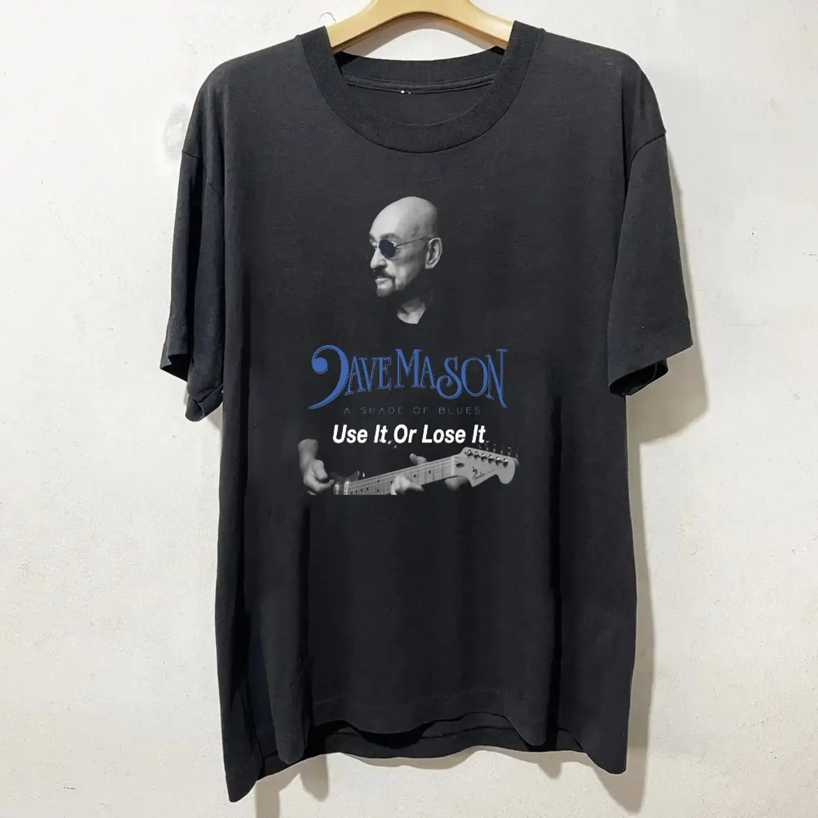 Use It Or Lose Camicia nera Dave Mason in cotone tutte le taglie CL587 vintage Washed streetwear Unisex Slightly