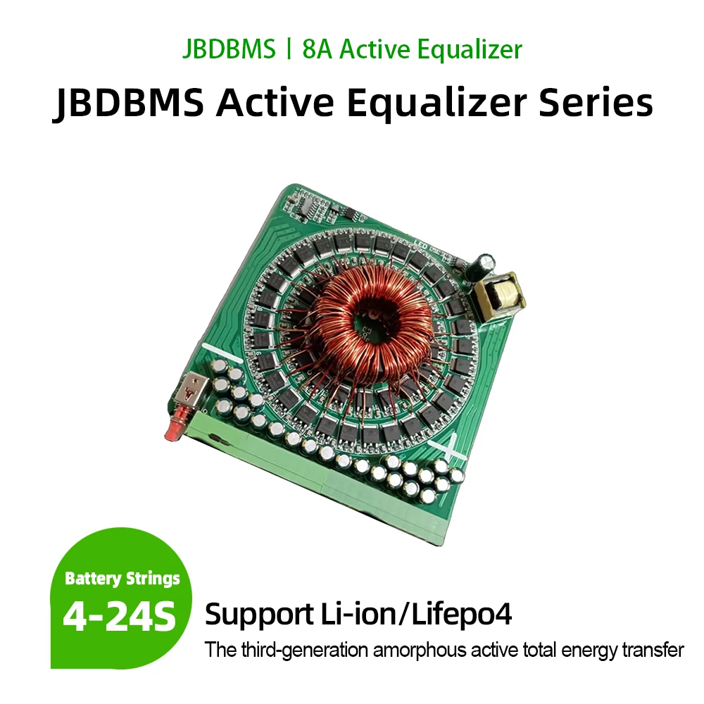 JBDBMS 4-24S 8A Active Battery Balancer Equalizer Transformer type active balancing Support Parallel Use, for NCM/LFP Battery - view 5