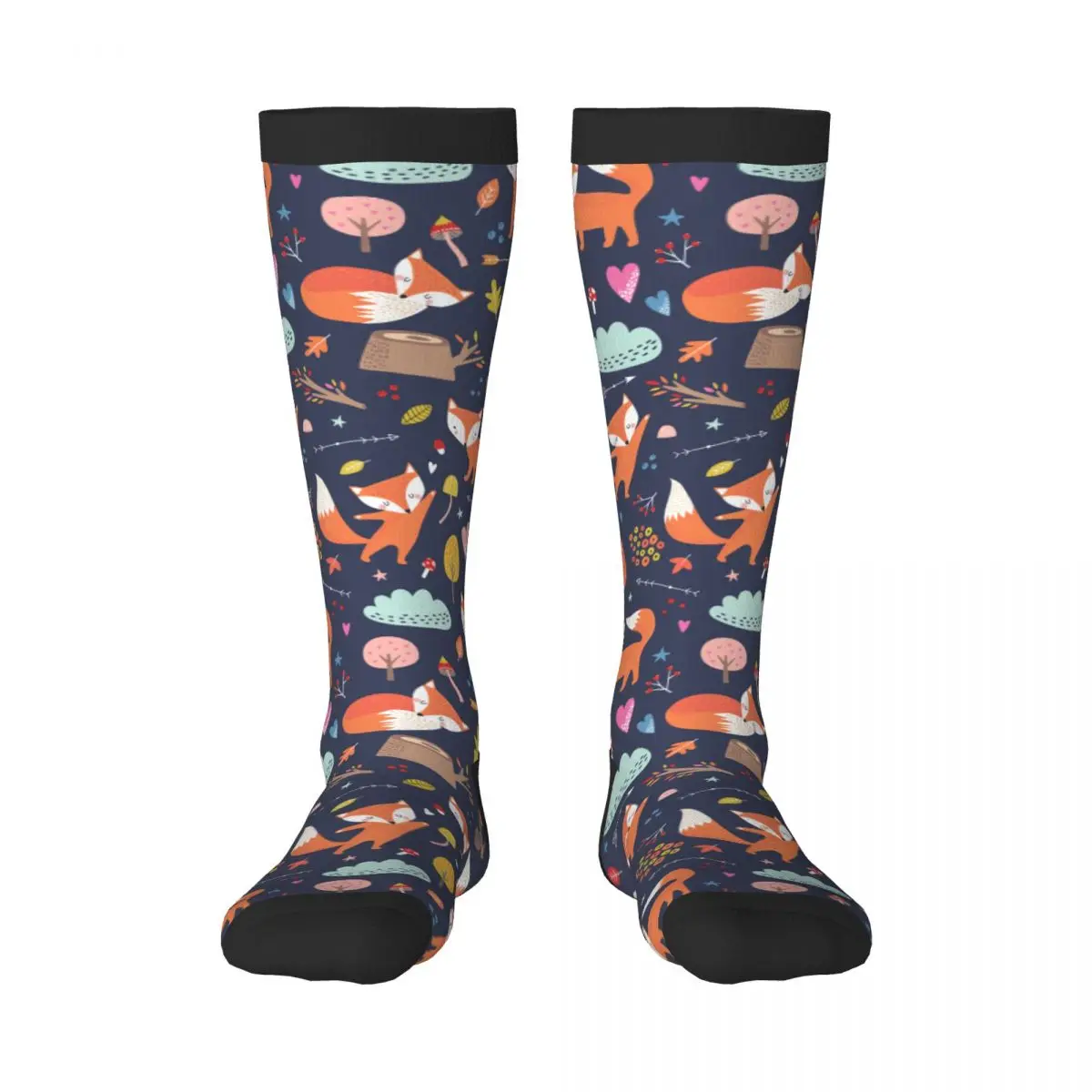 Casual Socks Comic Cartoon Fox Long Harajuku Retro Business Socks