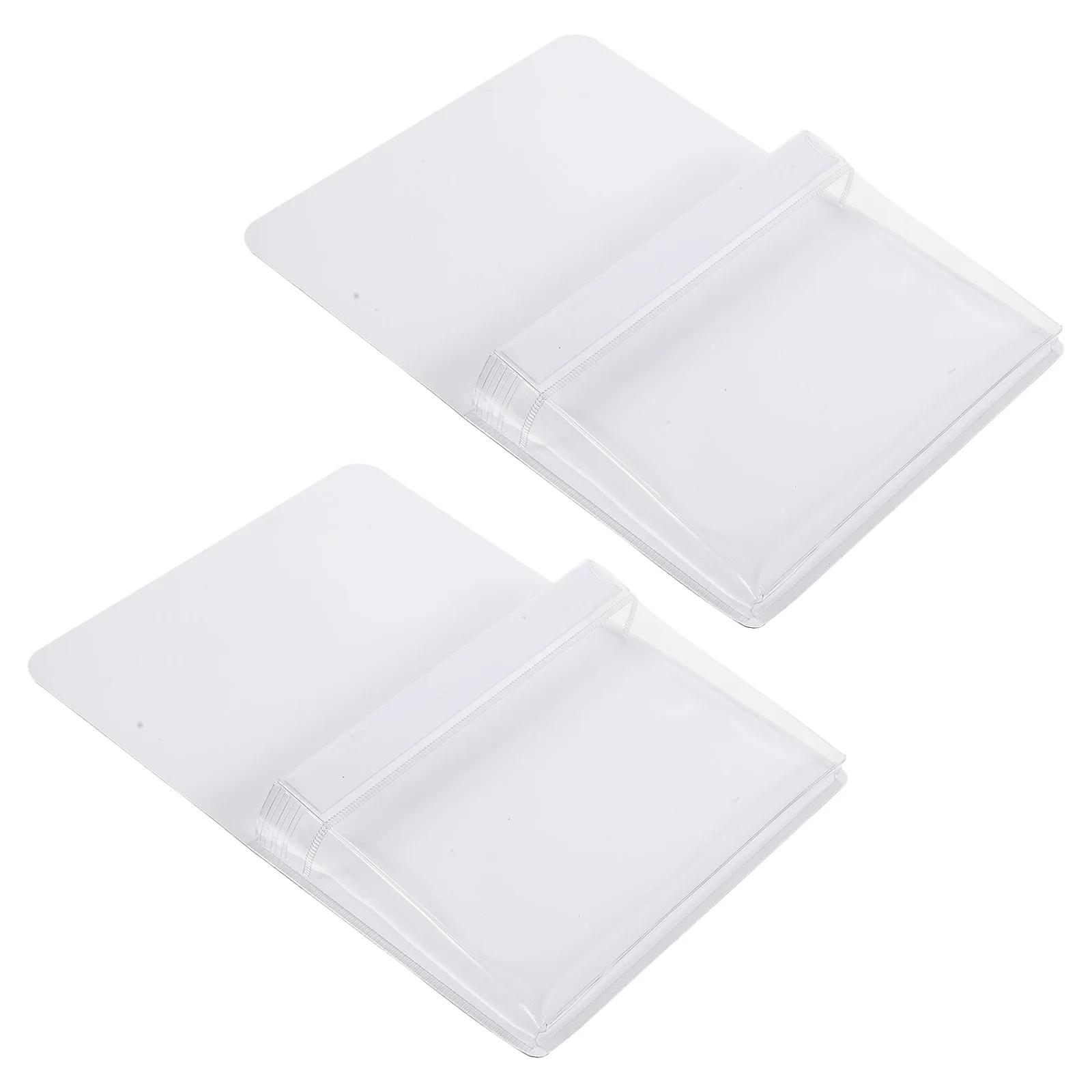 2 Buah Tempat Pena Magnetik Tas File PVC Transparan Portabel Ringan untuk Organizer Papan Tulis Kantor Multifungsi