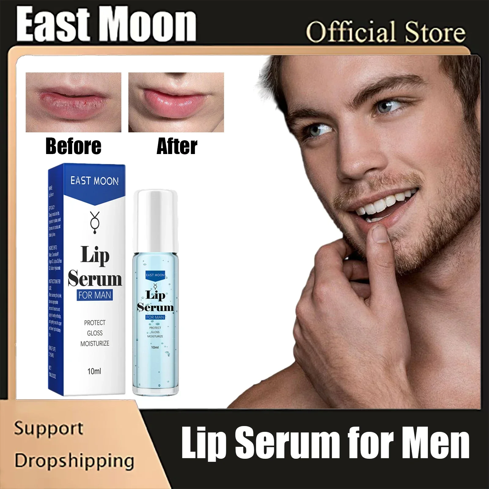 

Lip Serum Men Hydrating Lighten Lip Fine Lines Cracked Dry Repair Moisturizing Skin Brightening Anti Cracking Lip Essence