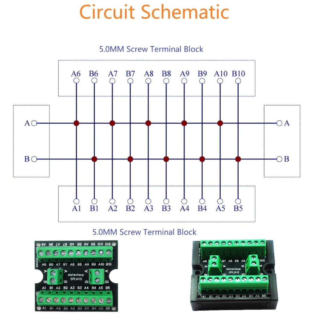 RS485 I2C CAN 1-Wire BUS Hub Splitter Master-Slave Ring Network Wiring for ESP32 Remote IO PV inverter PLC HMI PTZ Printer LED