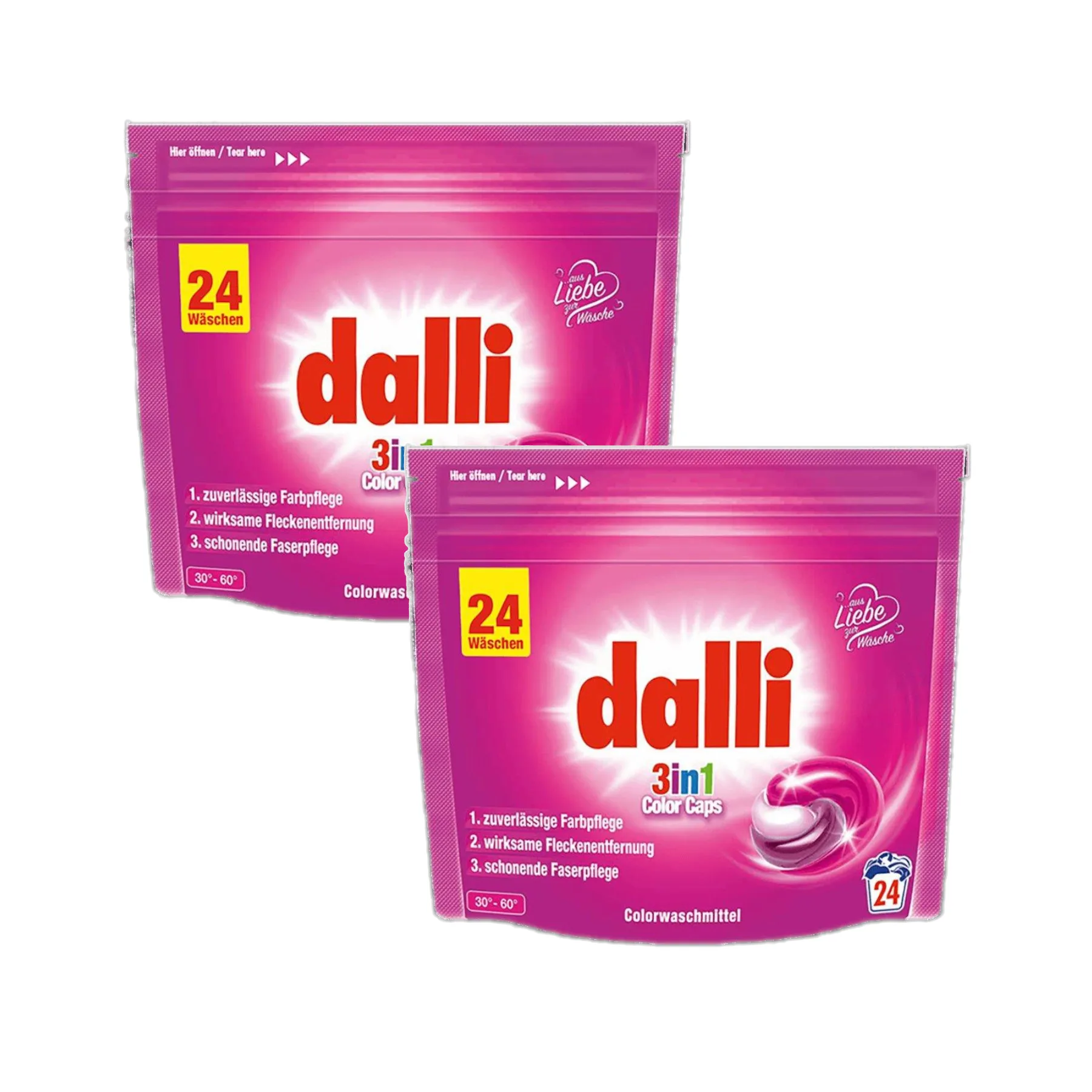 Set 2x DALLI washing capsules GERMAN color