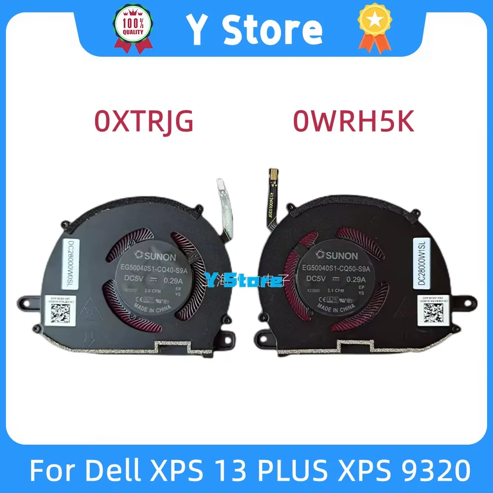 Y Store New Original For Dell XPS 13 PLUS XPS 9320 0XTRJG 0WRH5K Laoptop Heatsink Cooling Fan XTRJG WRH5K Fast Ship