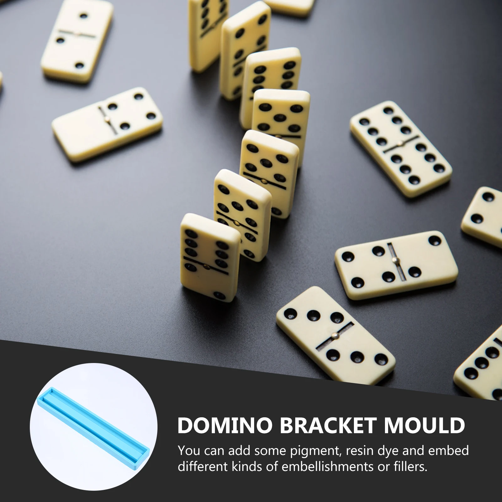 DIY Domino Opslag Stand Mold Flexibele Siliconen Hars Gietvorm voor Domino Rack Organizer Houder Art Craft Supplies