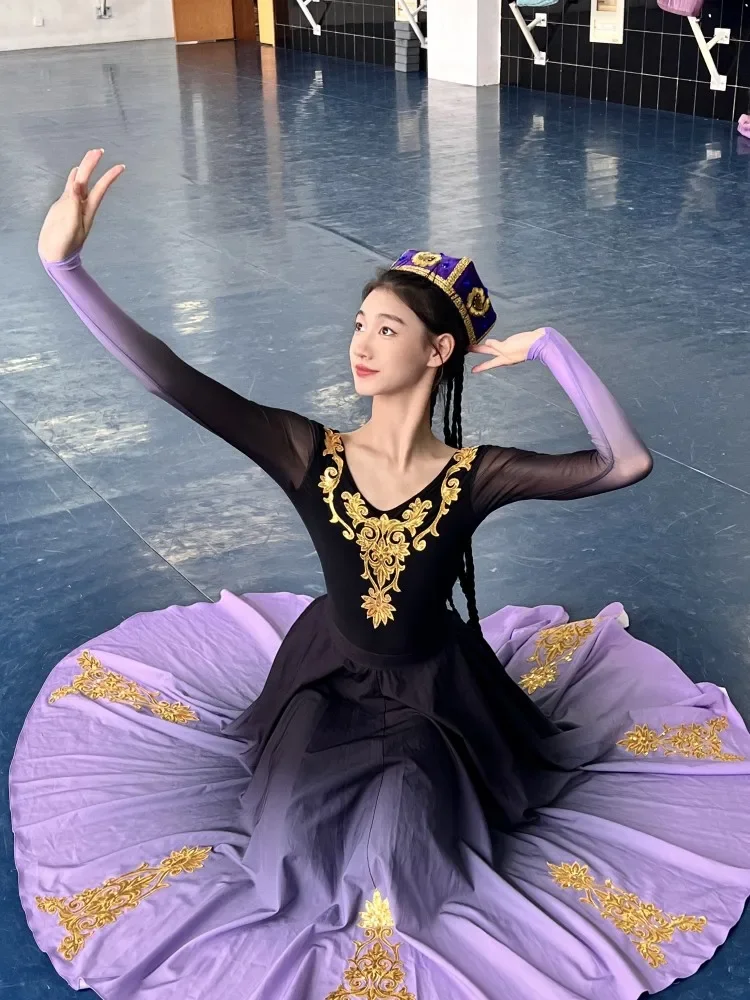 chinese-traditional-xinjiang-dance-costume-woman-vintage-tiben-dancewear-lady-minority-dance-outfit-ethnic-dancing-clothing