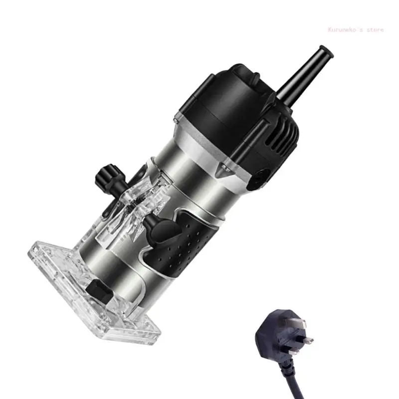 Trimmer portatile per router legno resistente con set punte Router multifunzione per lavorazione del legno Taglio in