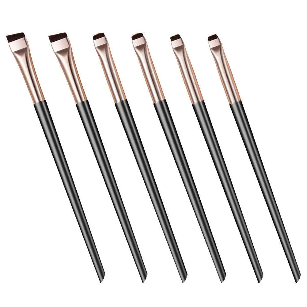 Zestaw 6 pędzli do eyelinera Profesjonalne pędzle do makijażu oczu Małe precyzyjne aplikatory Wytrzymały, wygodny uchwyt do długotrwałego użytkowania