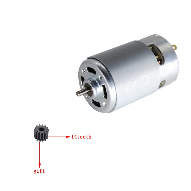 RS550Motor14Teeth para furadeira de carga sem fio O motor mais vendido são escovas