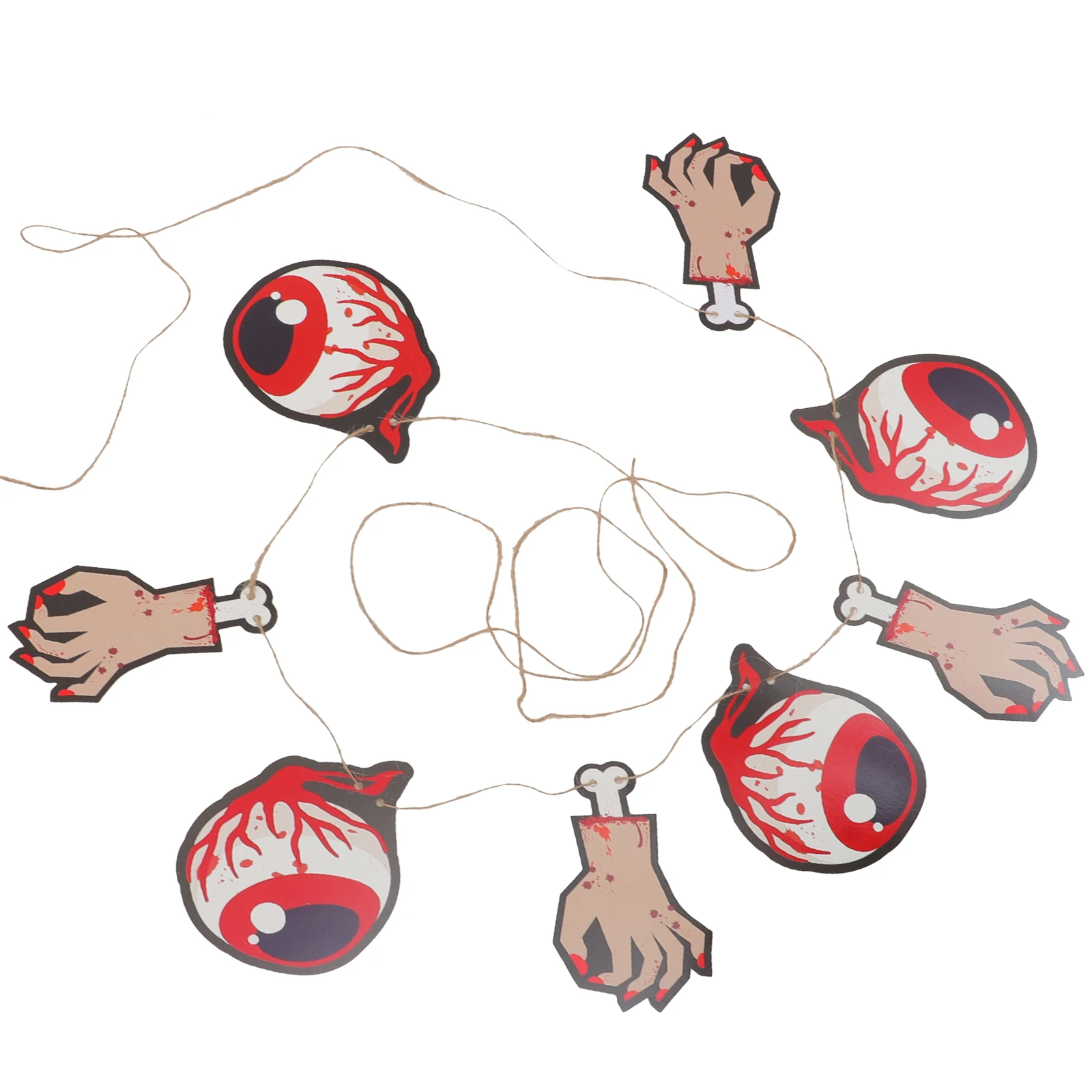 

Halloween Banner Lightweight Paper Decor Indoor Outdoor Party String Flag Hanging Haunted House Bunting Banner Home