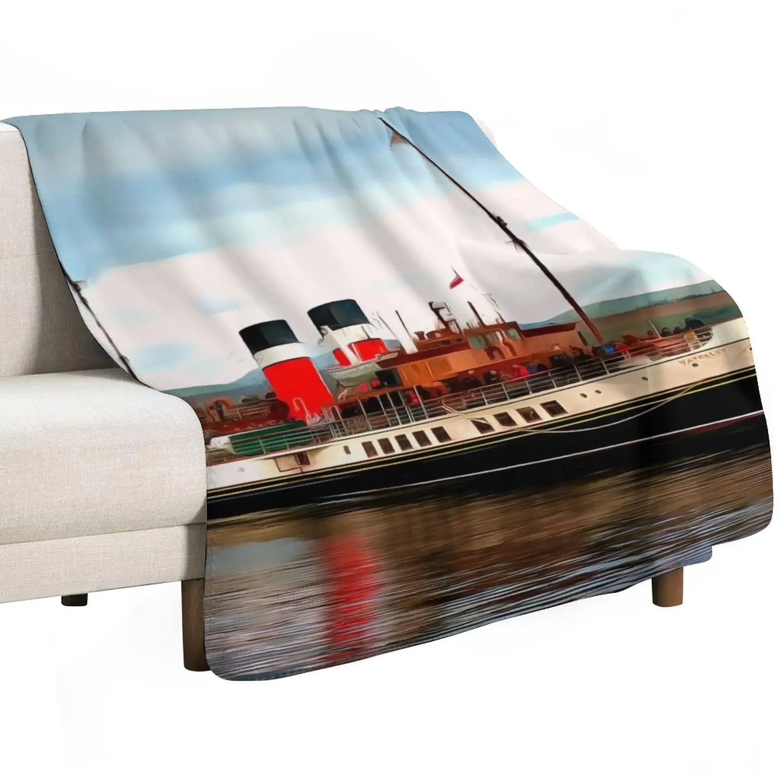 Waverley Paddle Boat (Painting) Throw Blanket Soft Plaid Luxury Brand Personalized Gift Sofa Furry Flannel Fabric Blankets