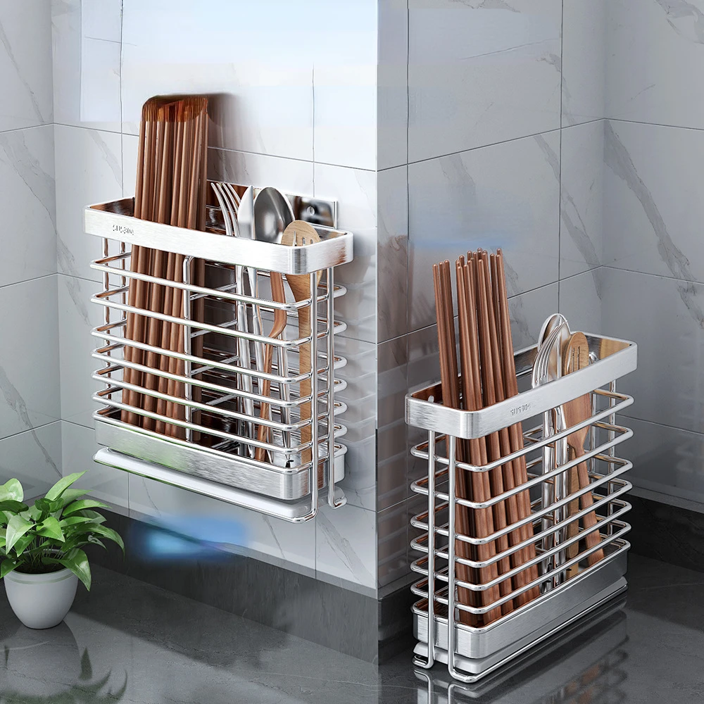 Utensil Holder for Kitchen Counter, Utensils Organizer with 2 Compartments,Cooking Tools Container with Bottom Drip Tray