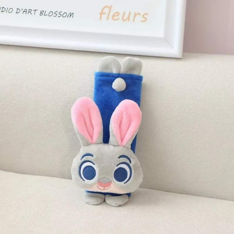 Disney Zootopia Judy Nick Plush Doll 2-in-1 Pillow and Blanket Car Headrest Cushion Safety Belt Cover Cute Couple Gift New Style