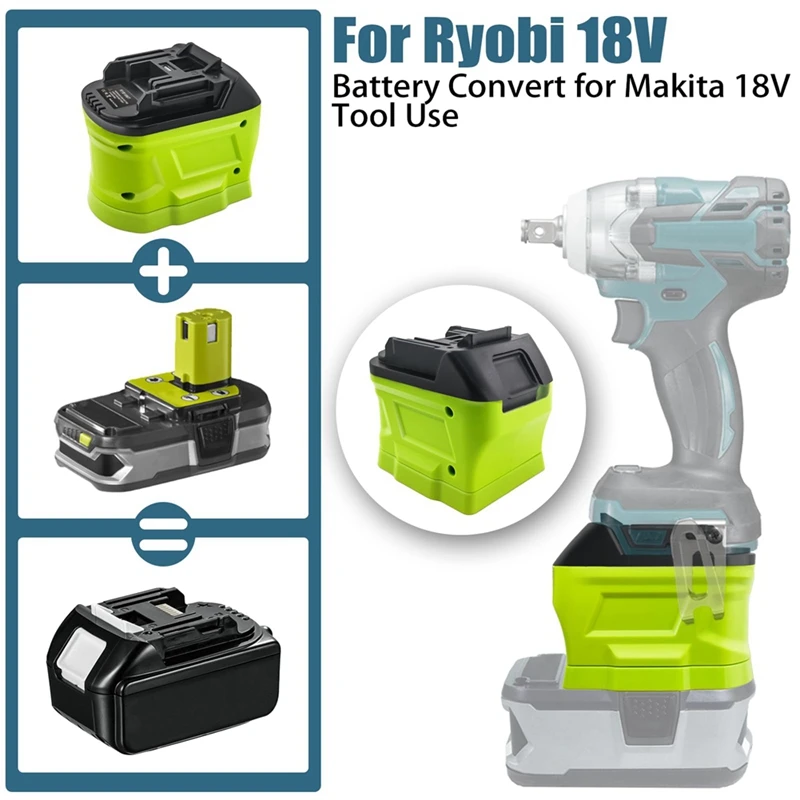 RYB18MT Battery Adapter For Ryobi 18V ONE+ Li-Ion Battery P107 P108 Convert To For Makita 18V Li-Ion Battery Power Tools Parts