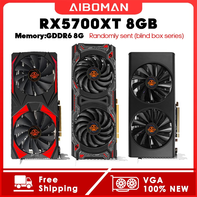 

AMD Graphics card blind box RX5700XT 8GB GDDR6 256BIT AMD 2304SP 8Pin HDMI PCI-E 4.0×16 GPU Gaming graphics cards