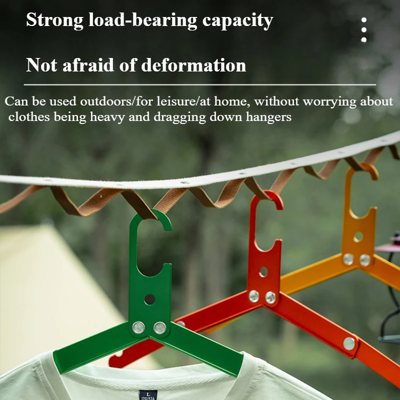 Outdoor camping clothes hanger made of aluminum alloy is suitable for travel lightweight portable durable and rust proof