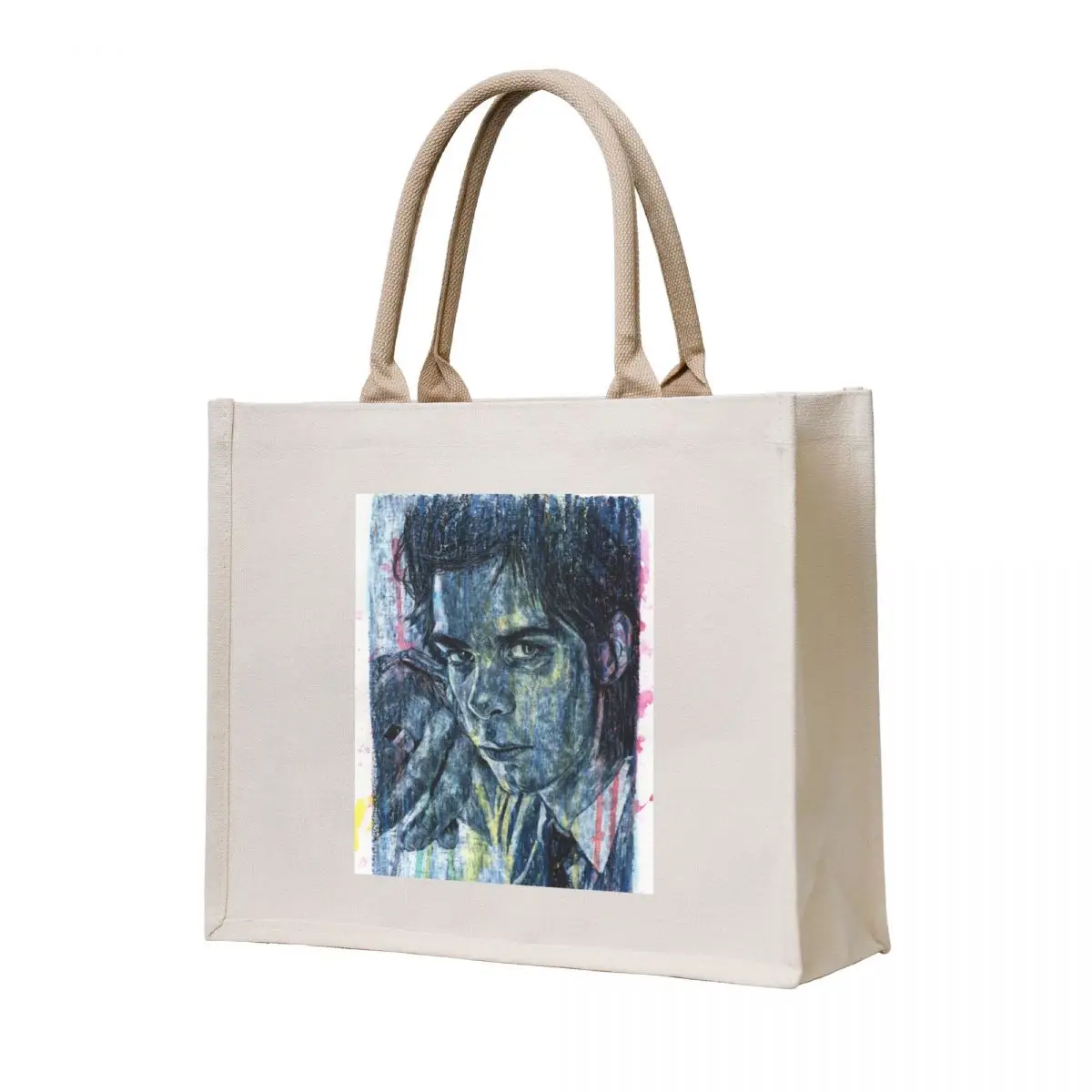 

Nick Cave - Nicholas Edward Cave - Hand Drawn Oil and Ink Portrait Tote Bag university shopper bag shopping cart bags Shopper