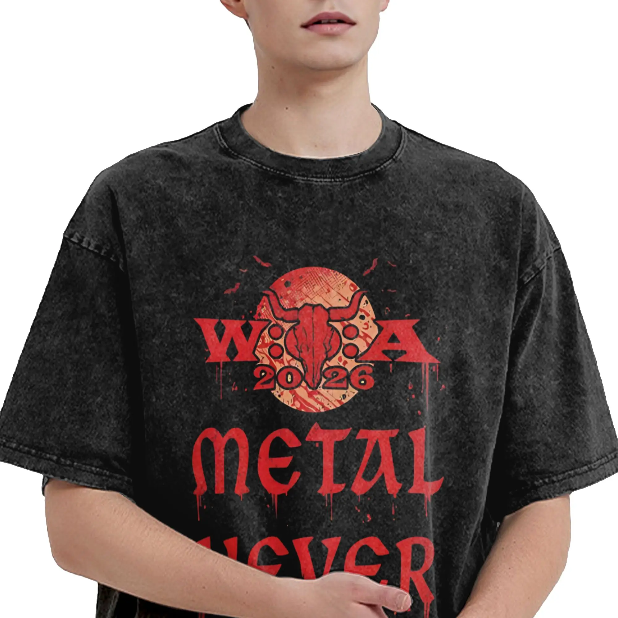 Summer 2026 German Open Air rock Festival  Washed Shirts Accessories Harajuku T-Shirts  for Men Women Tee