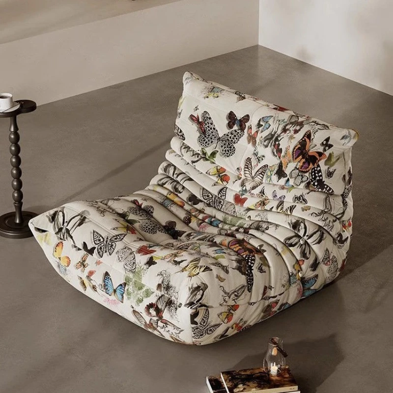 

Lazy sofa Nordic light luxury tatami bedroom living room single balcony Internet celebrity leisure chair triple
