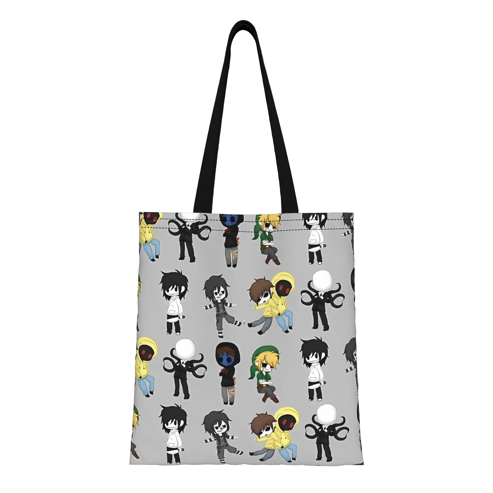 

Винтажная женская сумка-тоут CCreepypasta Cutiepasta в стиле хоррор из холщовой ткани для покупок, путешествий, активного отдыха, прочная сумка через плечо