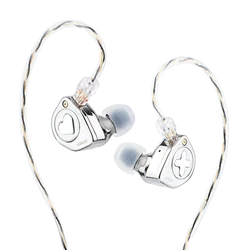 SIMGOT EW300 IEM HIFI Earphones 1DD+1Planar+1PZT Hybrid Driver with Detachable Nozzles Silver-Plated OFC IEM Cable for Musician
