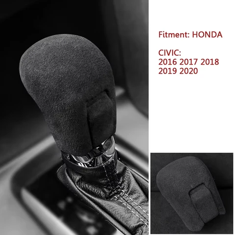 Для Honda Civic 10-го поколения FK7 FK8 SIFC 2016-2021 замшевая крышка подлокотника центральной консоли, накладка, наклейка, аксессуары для салона автомобиля