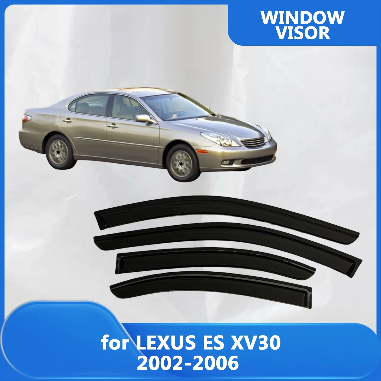 

Window Visor for LEXUS ES XV30 2002 2003 2004 2005 2006 Wind Deflectors Rain Guards Door Visor Vent