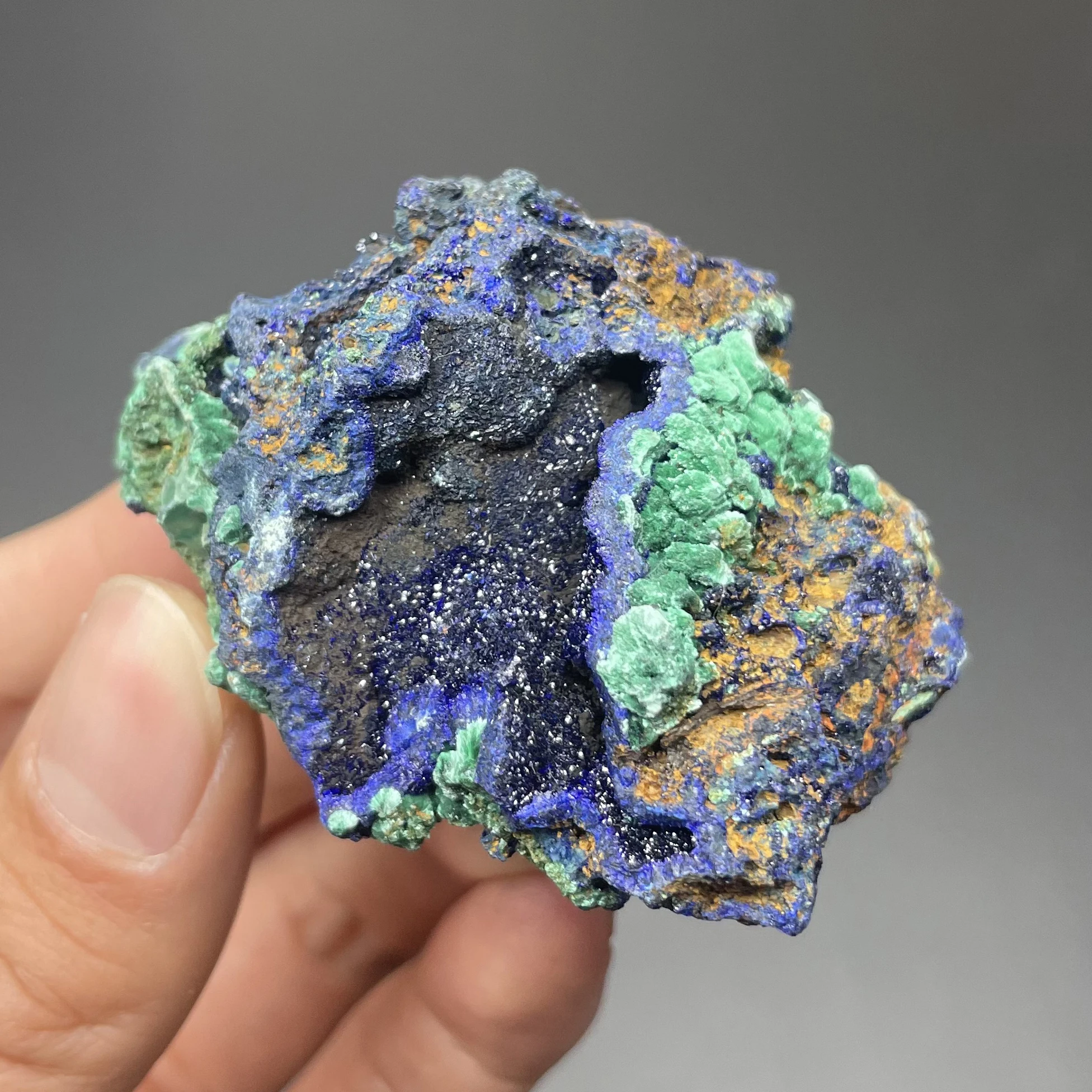 

Natural Azurite Malachite Symbiotic Clusters Mineral Teaching Specimen Health Energy Healing Crystal Ornament