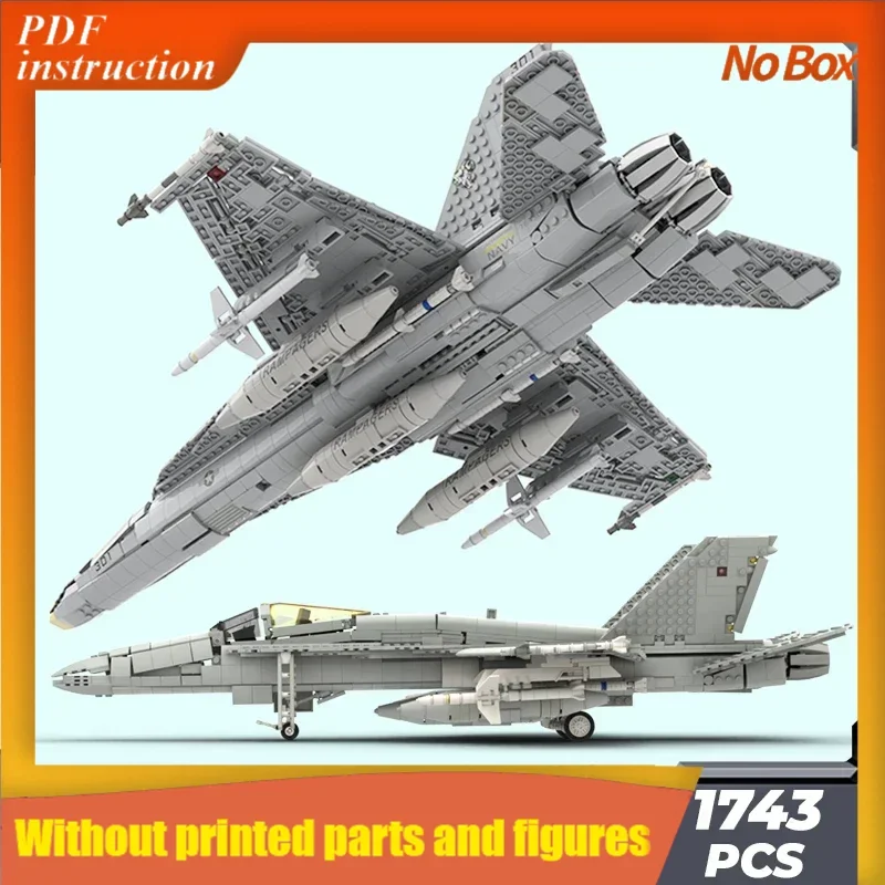 ChristmasMoc Building Bricks Military  Model FA-18C Hornet Fighter Technology Modular Blocks Gifts  Toys DIY Sets Assembly