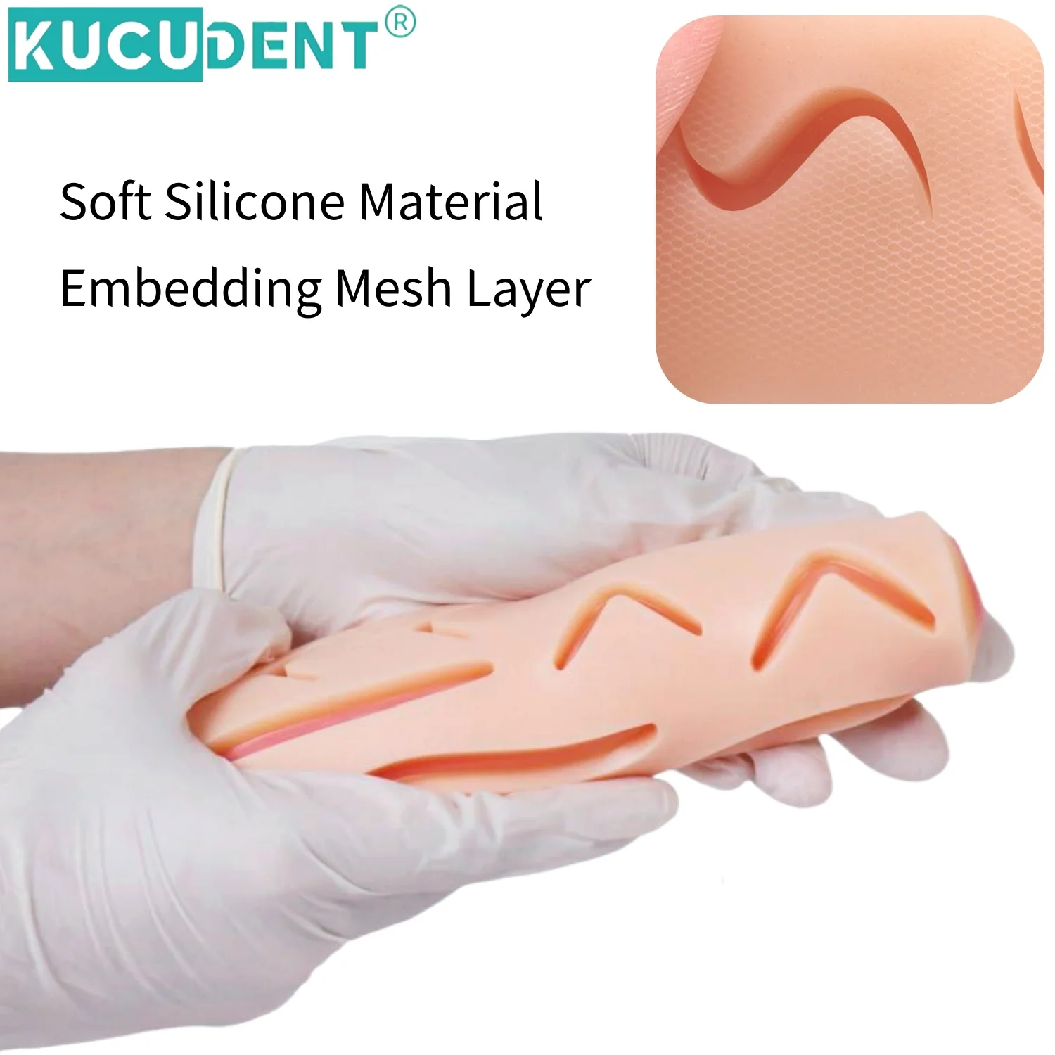 Suture Practice Pad Silicone Suture Model 3 Layer With 14 Wound Reusable Durable Skin Suture Practice Kit for Medical Dental