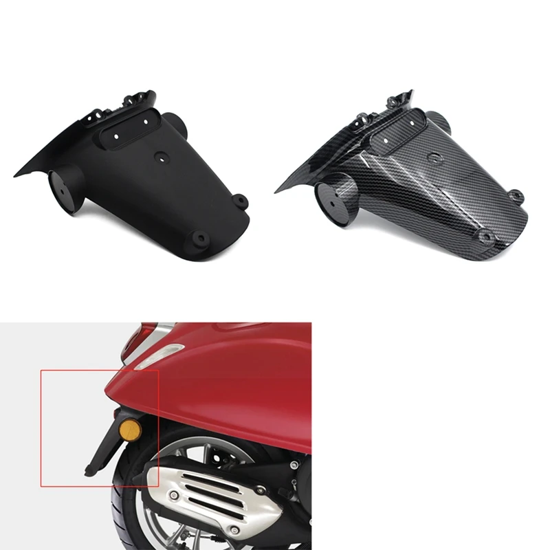 Cubierta de extensión de guardabarros trasero de motocicleta con patrón de fibra de carbono para Vespa Sprint Primavera 150, accesorios de motocicleta