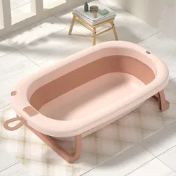 Real-time Temperature Folding Silicone Baby Take A Bath Bathtub Non-Slip Foot Bath Bucket Folding Bathroom With Temperature Sens