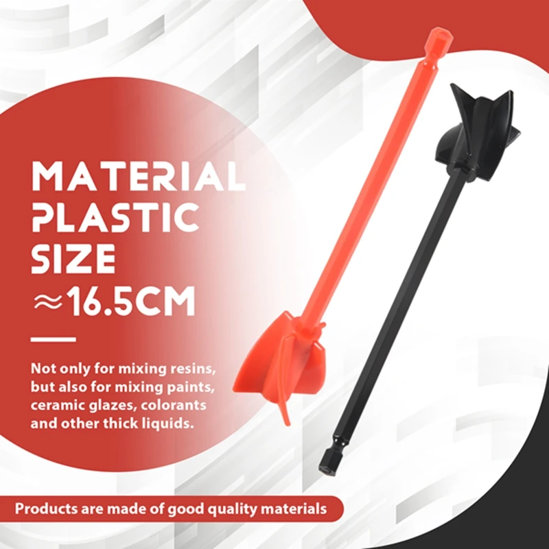 8 قطع من مجاذيف خلاط الراتنج، مرفق خلاط إيبوكسي للخلط القوي، خلاط طلاء قابل لإعادة الاستخدام، مرفق محرك الطلاء-A99X