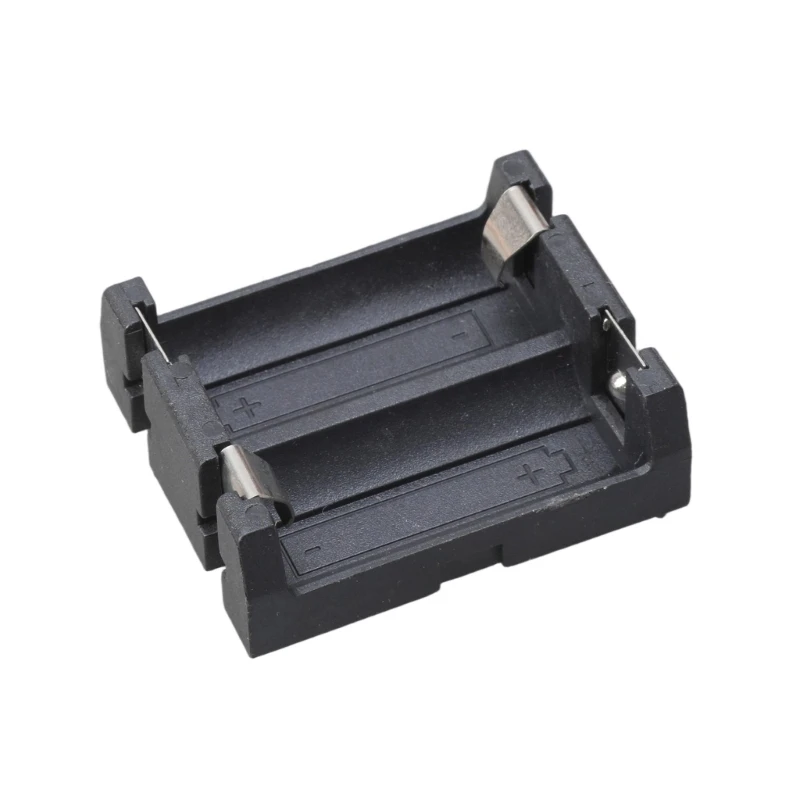  2 Slots CR123A 16340 Battery Case Box PCB Mounting Pins Fireproof ABS Construction Battery Storage