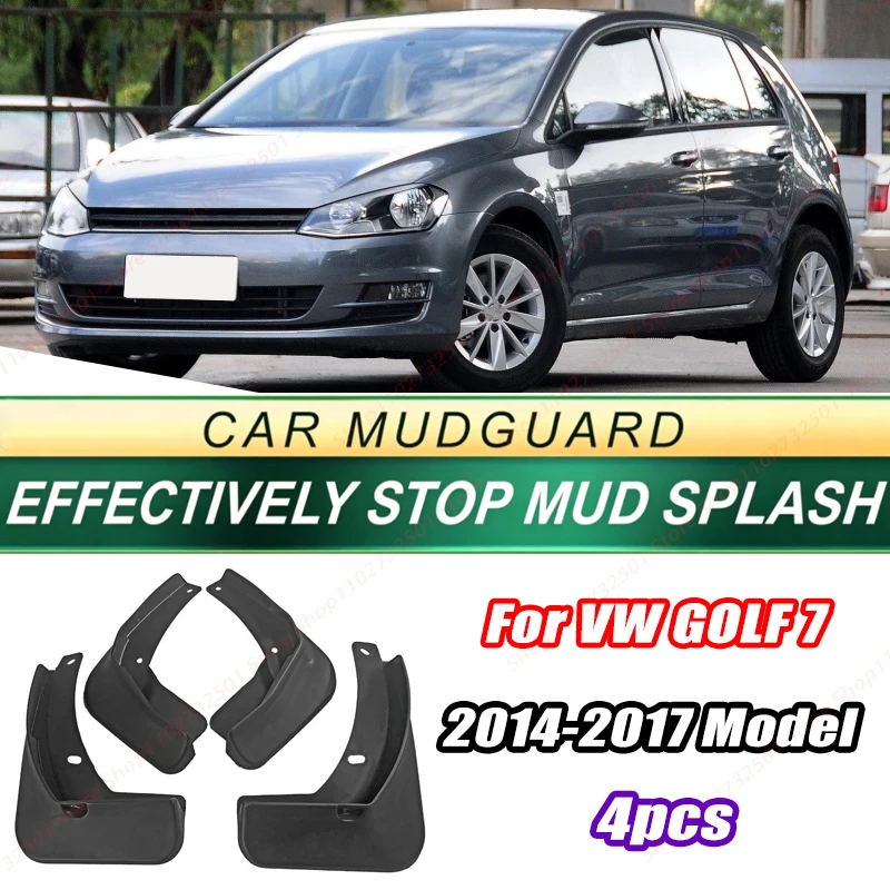 For VW GOLF 7 2014-2017 Model 4PCS Front Rear Mud Flaps Splash Guards Fender Mudguards Auto Accessories