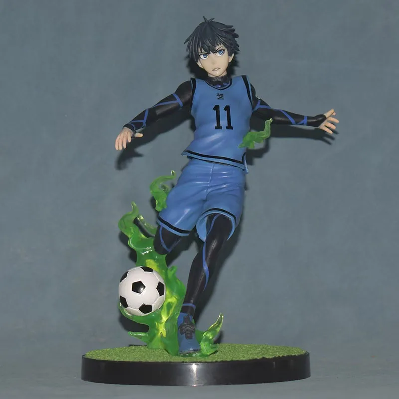 Figurine stationnaire à serrure bleue, figurine d'anime Seishiro, figurines d'action d'arme de football, statue en PVC, collection de modèles, cadeaux d'anniversaire