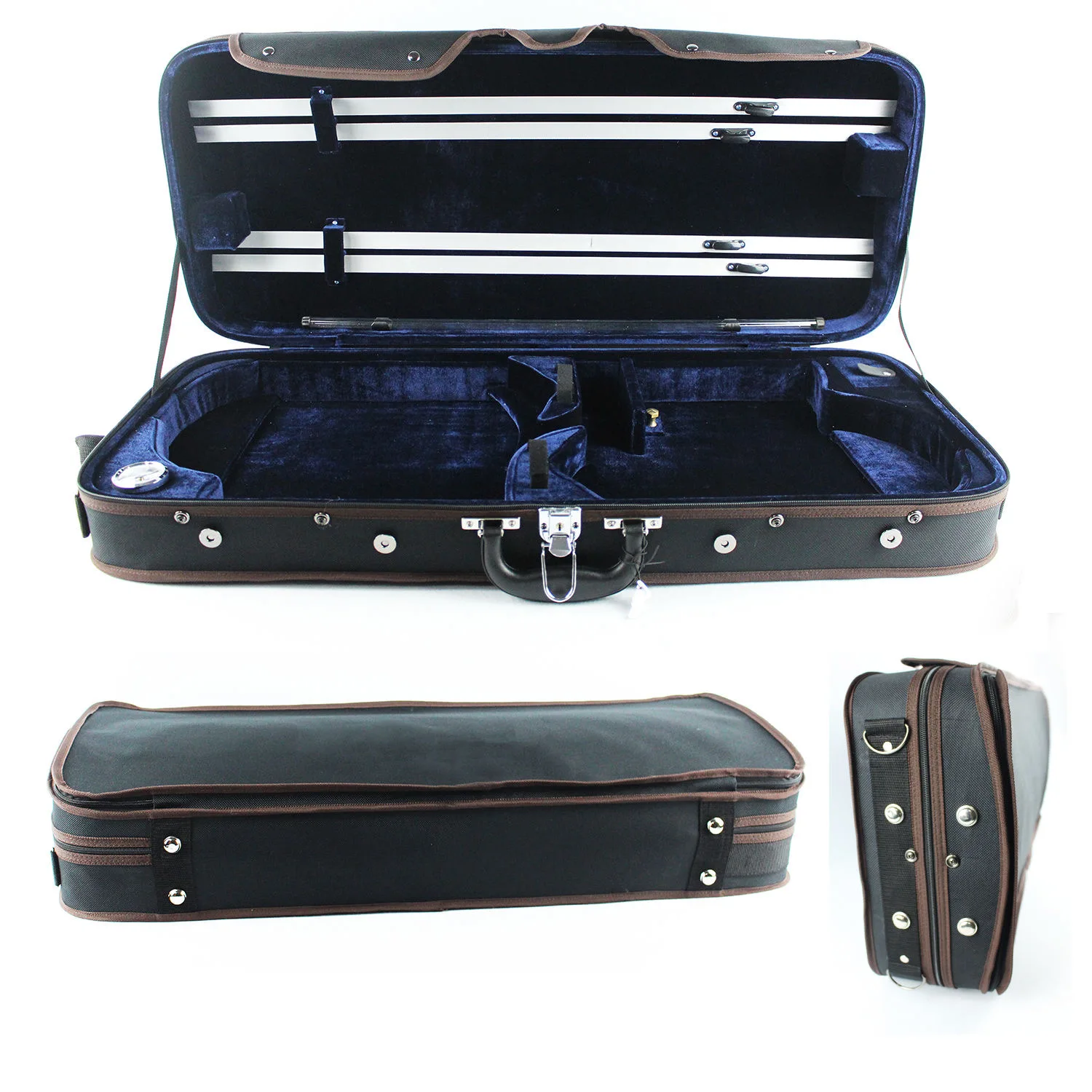 

Adjustable Double Case Square Box, Mixed Wooden Hard Strong Protection Box, 4/4 Violin, 16.5 Viola, High Quality