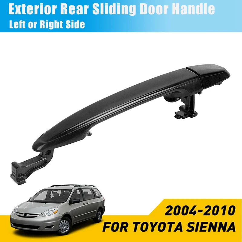 

Наружная ручка для задней раздвижной двери 69213-08020 для Toyota Sienna 2004-2010, левая/правая, со стороны пассажира, Черная