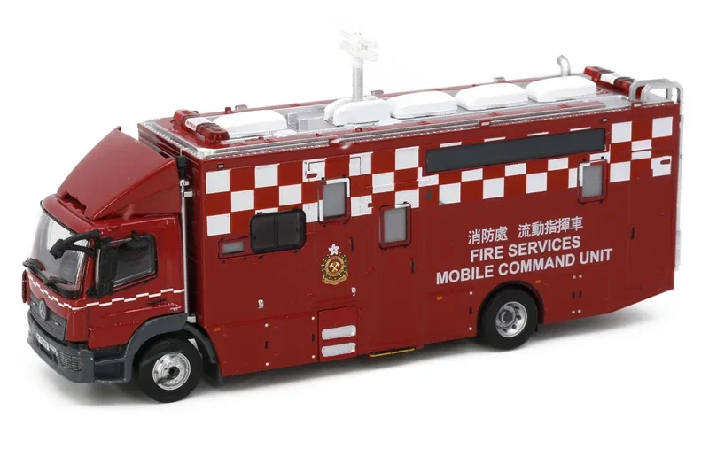 Cidade-Heji Atego Fire Department Veículo Comando Móvel, Diecast Model Car, Minúsculo 1:76