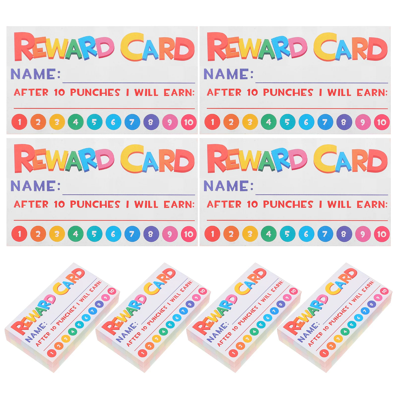 

300Pcs Reward Punch Cards Classroom Cartoon Encouragement Incentive Teaching Cards Motivational School Supplies