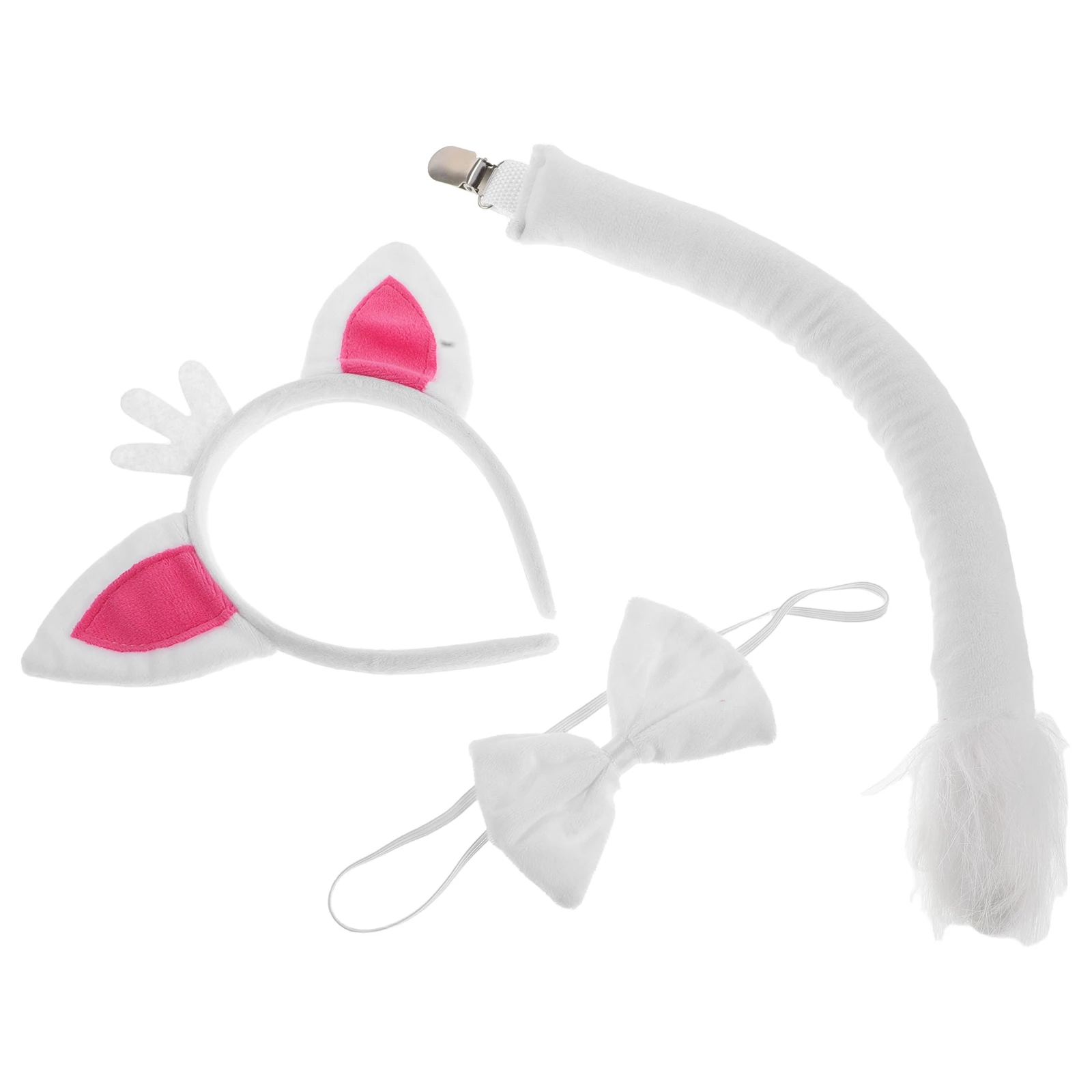 

1 set Fox Ears Headband Tail Set Cute Animal Costume For Kids Adults Cosplay Halloween Party Stage Performance Accessory Cartoon
