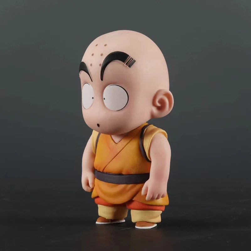 Dragon Ball Wukong Krillin Q Version Anime Peripheral Model Decoration Action Figure Statue Mode Kawaii Decor Kids Toy Xmas Gift